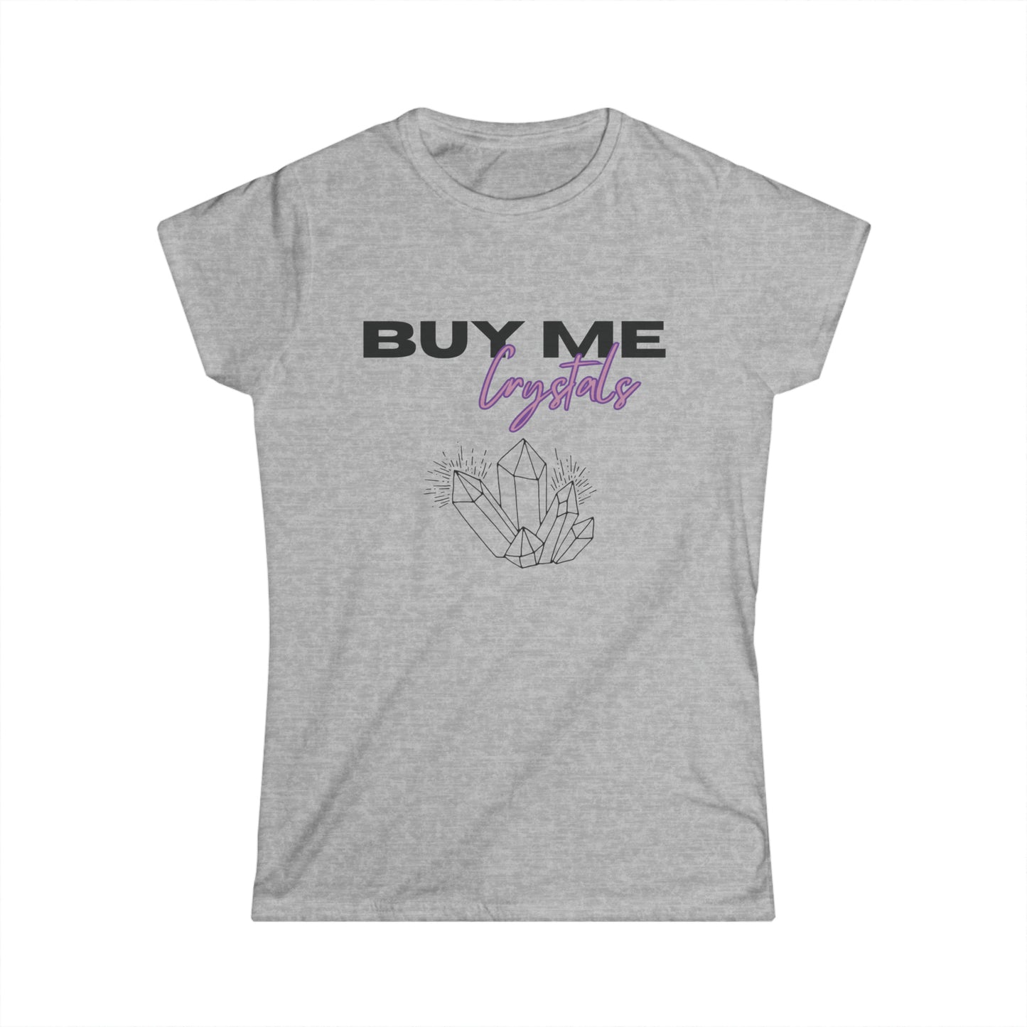 Buy Me Crystals Tee - White/Grey