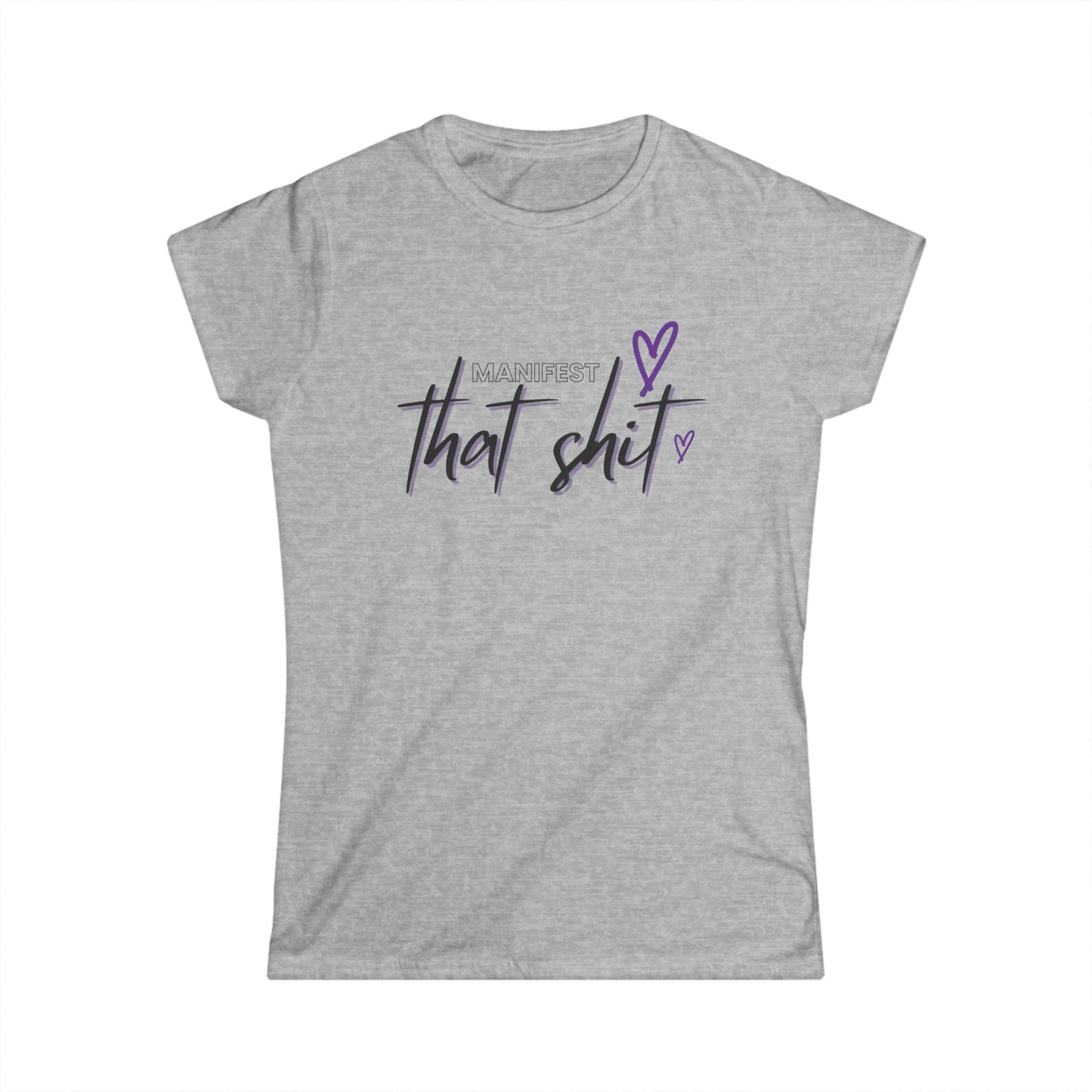 Manifest That Shit Tee - White/Grey