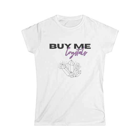 Buy Me Crystals Tee - White/Grey