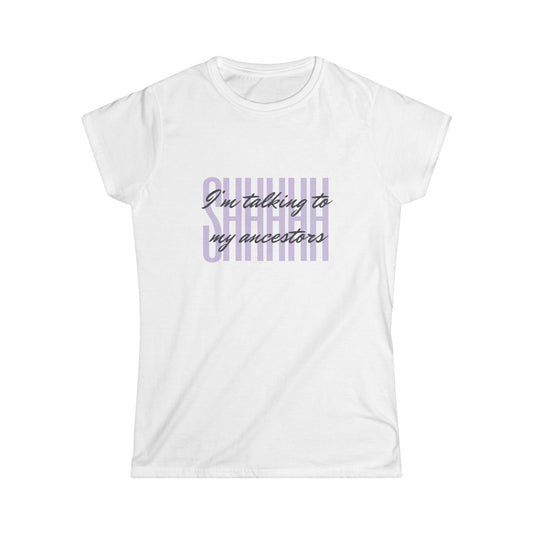 Talking to My Ancestors Tee - White/Grey