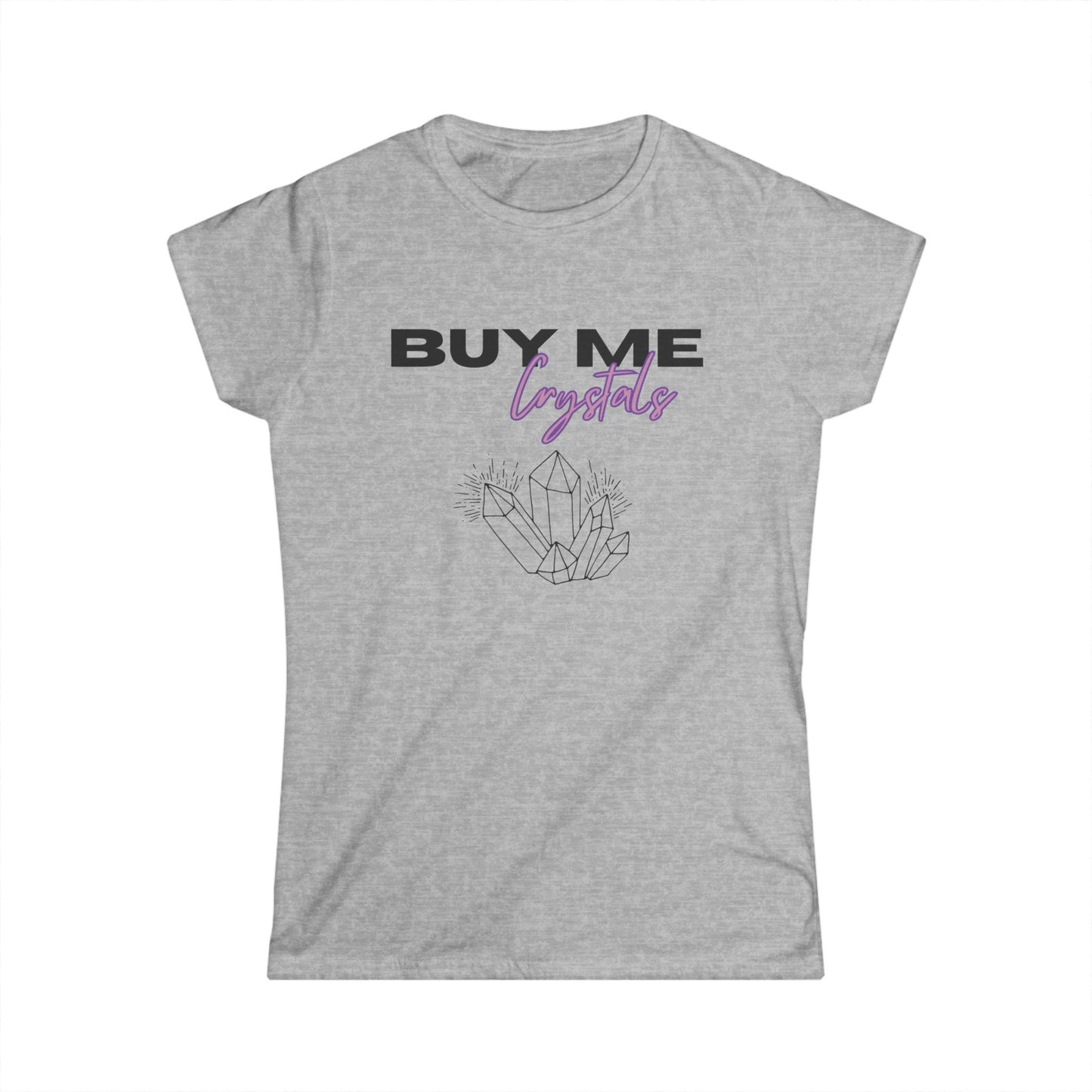 Buy Me Crystals Tee - White/Grey