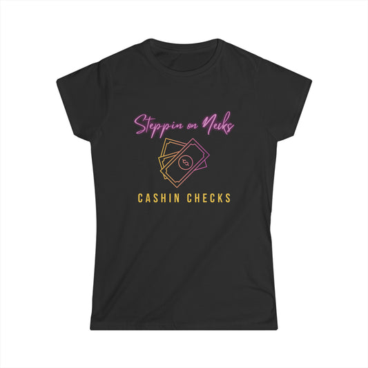 Steppin on Necks Cashin Checks Tee - Black