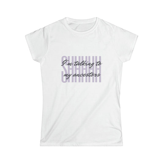 Talking to My Ancestors Tee - White/Grey
